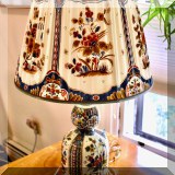 D08. Italian ceramic lamp with matching shade. - $74 